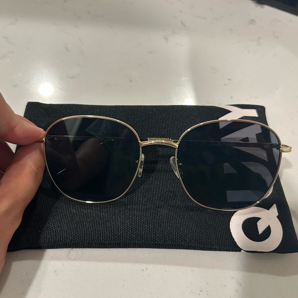 Quay Australia Gold and Black Sunglasses